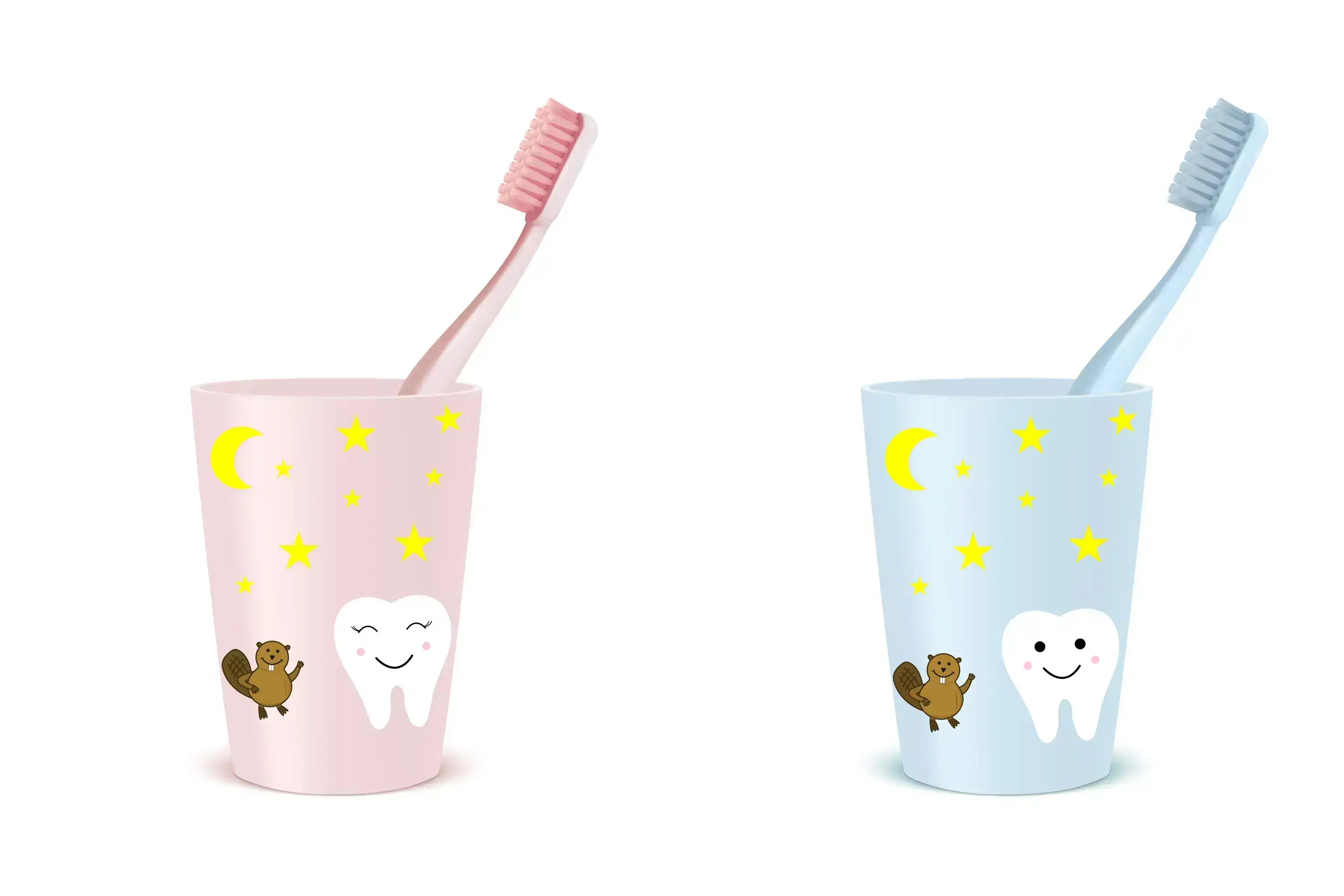 Toothbrush cups for kids